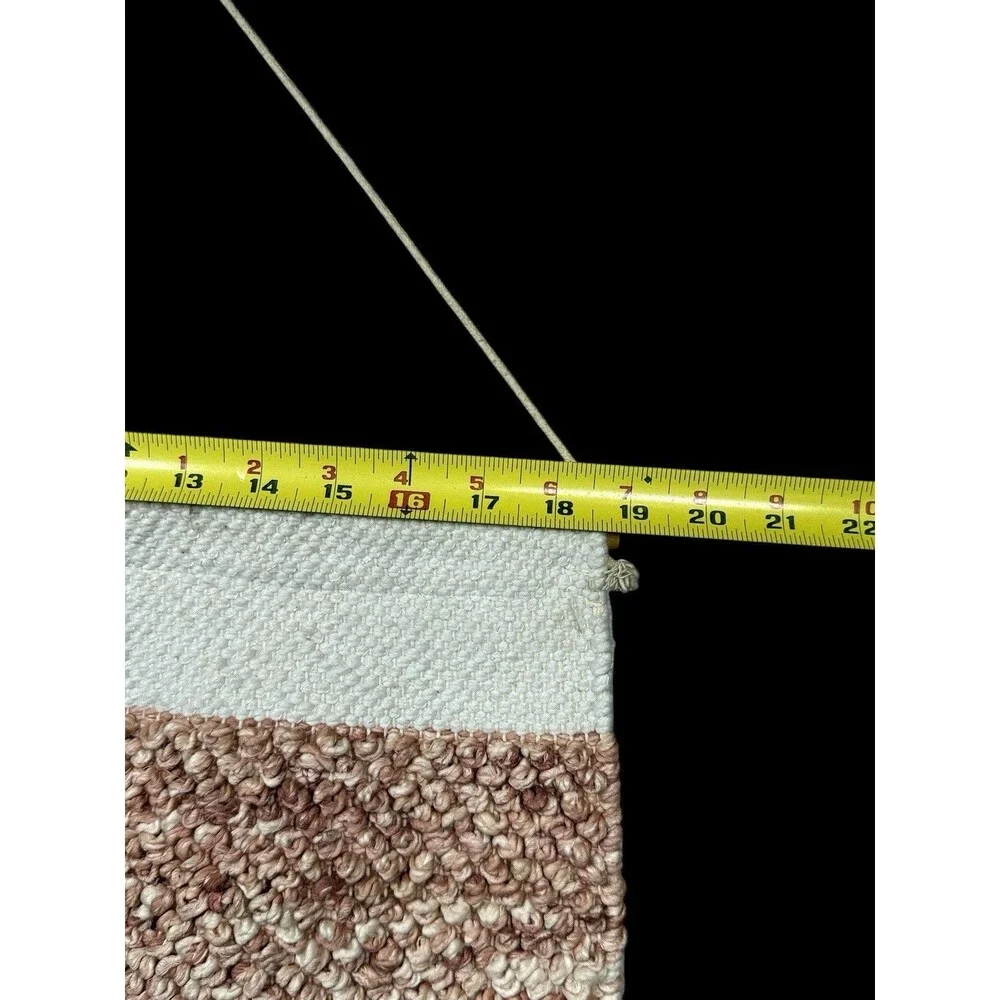Boho Woven Macrame Tapestry 19x48” (total hanging length)  Modern Minimalist Art